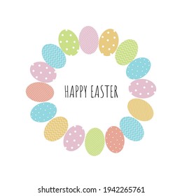 Vector image on an easter theme. Easter eggs. Isolated. Universal use.