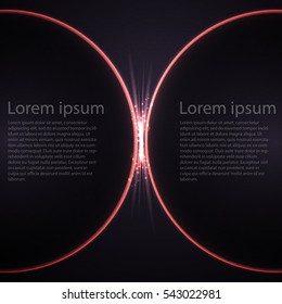 Vector image on the theme of confrontation. Two fields for different text. Opposite