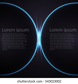 Vector image on the theme of confrontation. Two fields for different text. Opposite