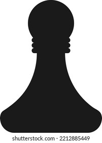 Vector image on a transparent background of a pawn from a chess game. Symbol of soldier and worker. Chess piece, board game and logic.