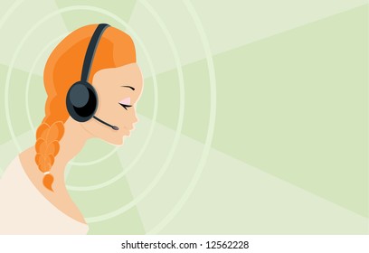 vector image of online service operator