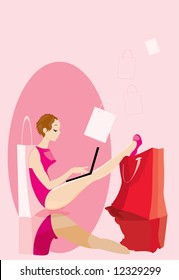 vector image of online shopping