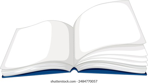 Vector image of an open blank book