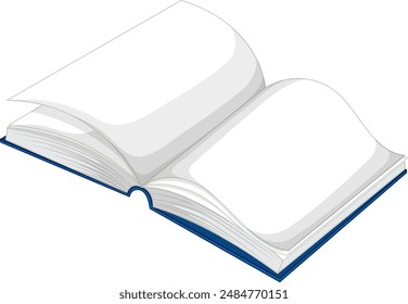 Vector image of an open book