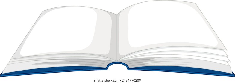 Vector image of an open book