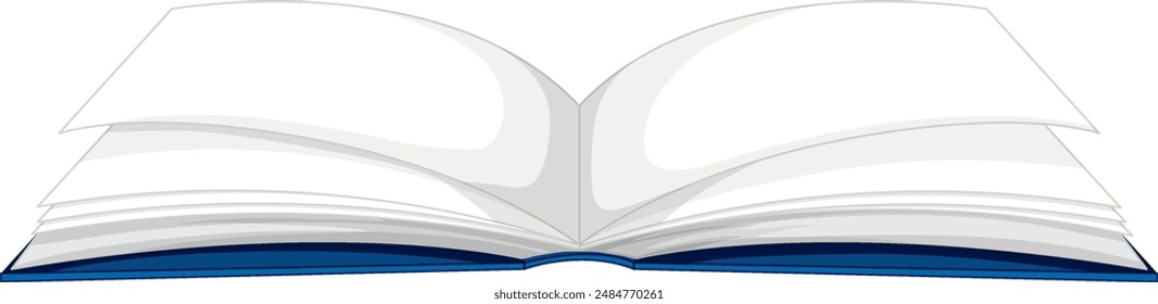Vector image of an open book