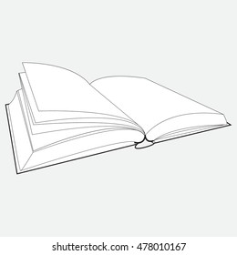 vector image of an open book