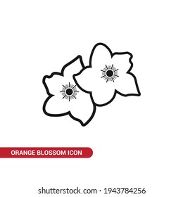 Vector Image. Orange Blossom Icon.