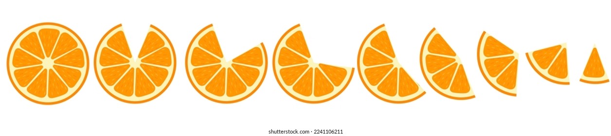 Vector image of an orange. Juicy healthy citrus fruit. A design element for web applications, websites and social networks.