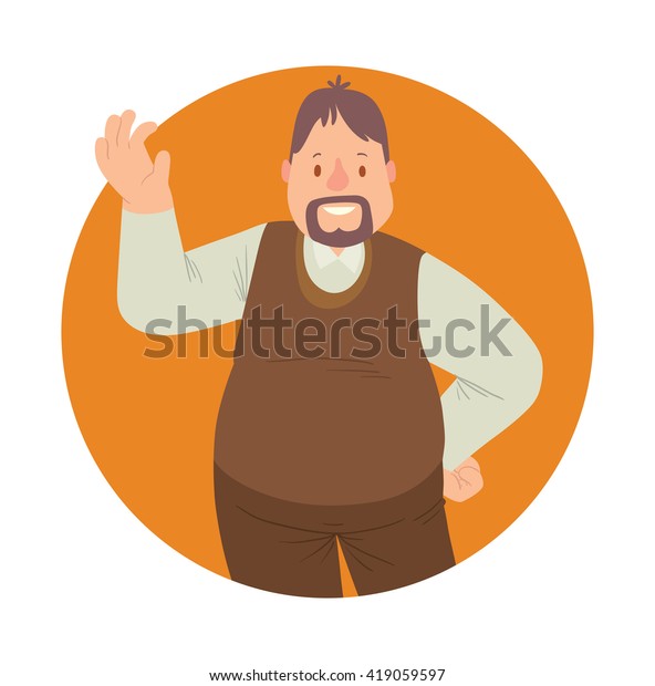 Vector Image Orange Round Frame Cartoon Stock Vector Royalty Free