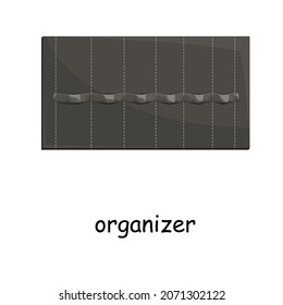 Vector image of an organizer for work tools. Cartoon style. EPS 10