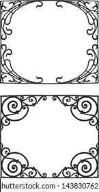 Vector image of ornamental frames in style of art nouveau