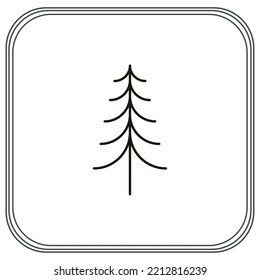 vector image of outdoor camping icons with white background and black lines border.