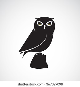 Vector image of an owl design on white background 