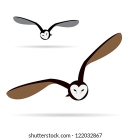 Vector image of an owl on white background