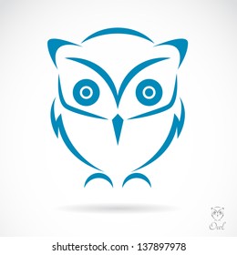 Vector image of an owl on white background