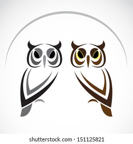 Vector image of an owl on white background