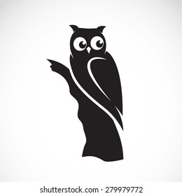 Vector image of an owl on white background