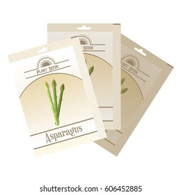 Vector image of the Pack of asparagus seeds icon