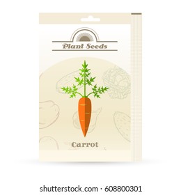 Vector image of the Pack of Carrot seeds icon