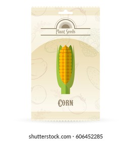 Vector image of the Pack of Corn seeds icon