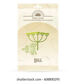 Vector image of the Pack of Dill seeds icon