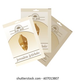 Vector image of the Pack of Jerusalem Artichoke seeds icon