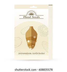 Vector image of the Pack of Jerusalem Artichoke seeds icon