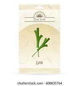Vector image of the Pack of Leek seeds icon
