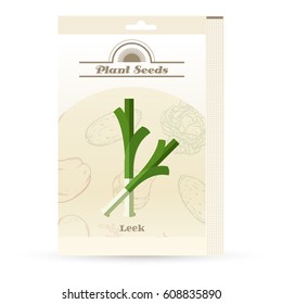 Vector image of the Pack of Leek seeds icon