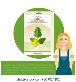 Vector image of the Pack of Mustard seeds icon