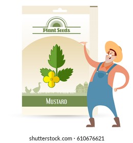 Vector image of the Pack of Mustard seeds icon