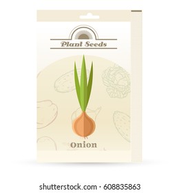Vector image of the Pack of Onion seeds icon
