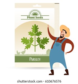 Vector image of the Pack of Parsley seeds icon