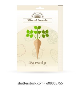 Vector image of the Pack of Parsnip seeds icon