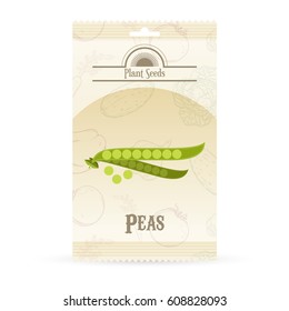 Vector image of the Pack of Peas seeds icon