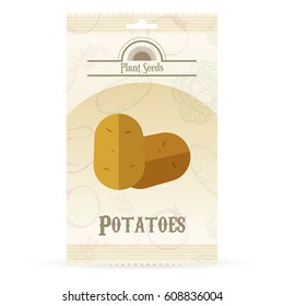 Vector image of the Pack of Potatoes seeds icon