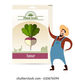 Vector image of the Pack of Turnip seeds icon