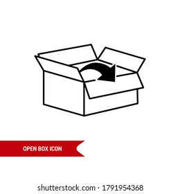 Vector image. Image of a packing box. Basic icon.