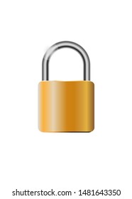 Vector image, padlock for locking