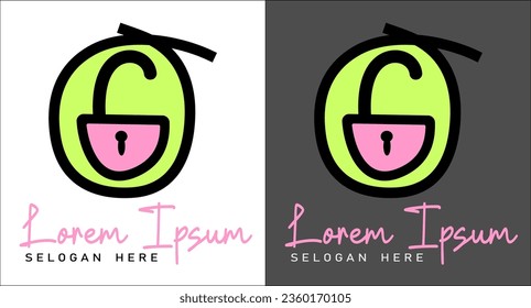 vector image of a padlock for a logo