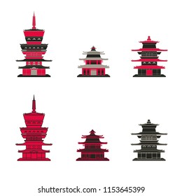 vector image of pagodas