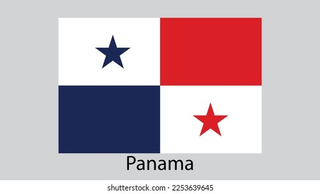 Vector Image Of  Panama Flag