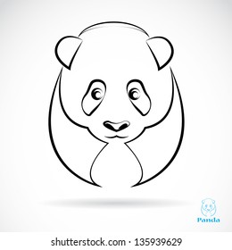 Vector image of an panda on white background