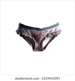 vector image of panties, multi color, white background, beautiful, comfort.