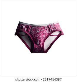 vector image of panties, multi color, white background, beautiful, comfort.