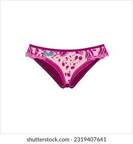 imagen vectorial de los bragas, fondo rosa, blanco.