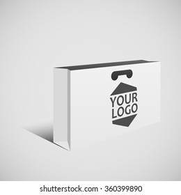 Vector image of a paper bag with logo