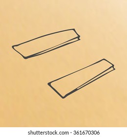 Vector image of paper bag scetch packing