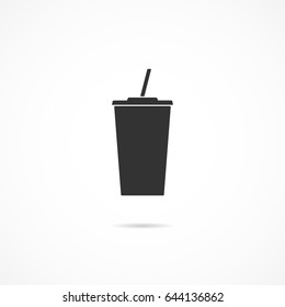 Vector image of paper cup icon.